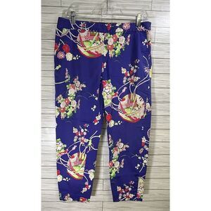 Polo Golf Ralph Lauren Women's Cherry Blossom Side Zipper Ankle Golf Pants Sz 10